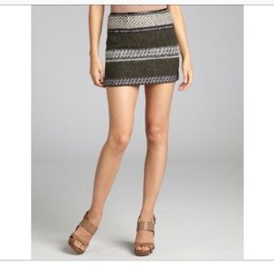 Edun wool blend mini skirt